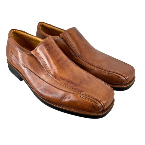SANDRO MOSCOLONI Plain Toe Slip On Ambrose in Berwyn Tan Men's Size 41 = 8 - Picture 3 of 14